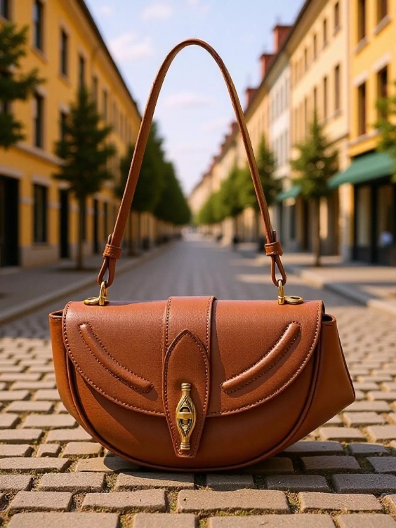 Vintage Saddle Shoulder Bag-Nordavory