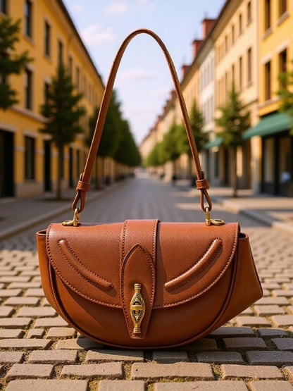 Vintage Saddle Shoulder Bag-Nordavory