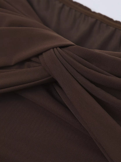 Off-Shoulder Ruched Maxi Dress-Nordavory