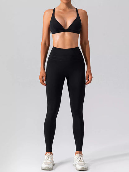 V-Neck Tank and High-Waisted Seamless Pants Active Set – image 13