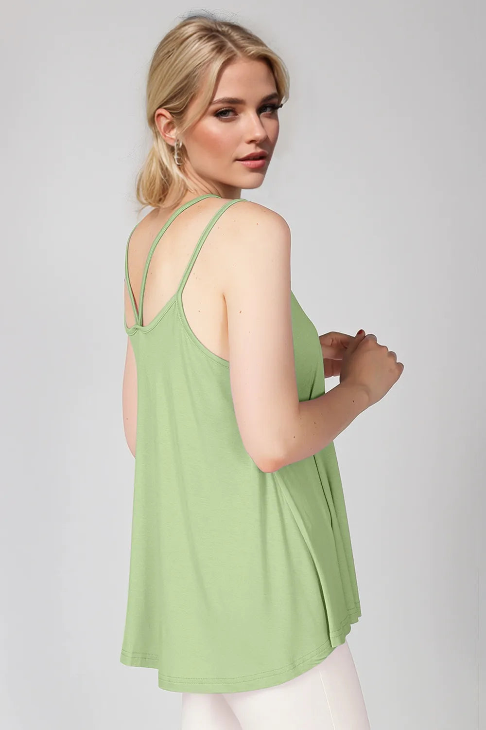 Basic Bae Bamboo Scoop Neck Double Spaghetti Straps Cami-Nordavory