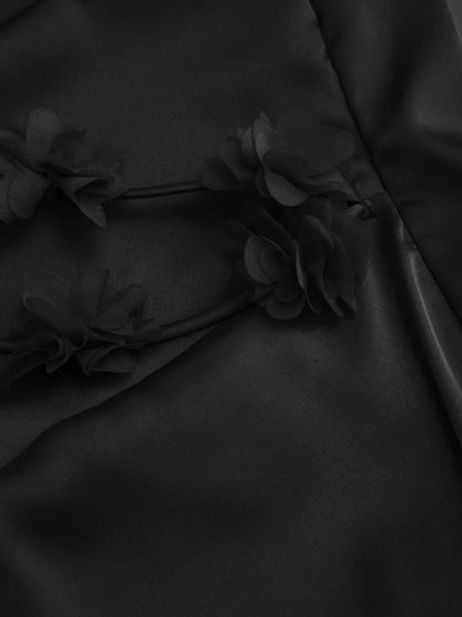 Cowl Neck Satin Maxi Dress-Nordavory