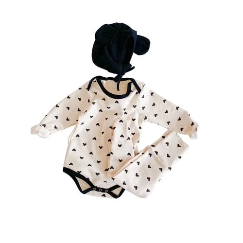 Baby Cartoon Print Pattern Soft Onesies Combo Trousers Sets - Nordavory