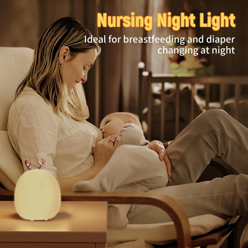 Baby Feeding, Adjustable, Creative, Rabbit, Elk Light, Silicone Light, Kids & Babies nordavory