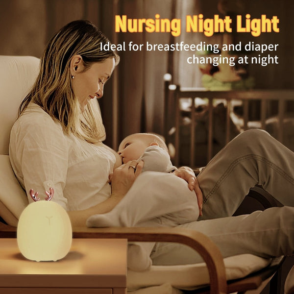 Baby Feeding, Adjustable, Creative, Rabbit, Elk Light, Silicone Light, - Nordavory