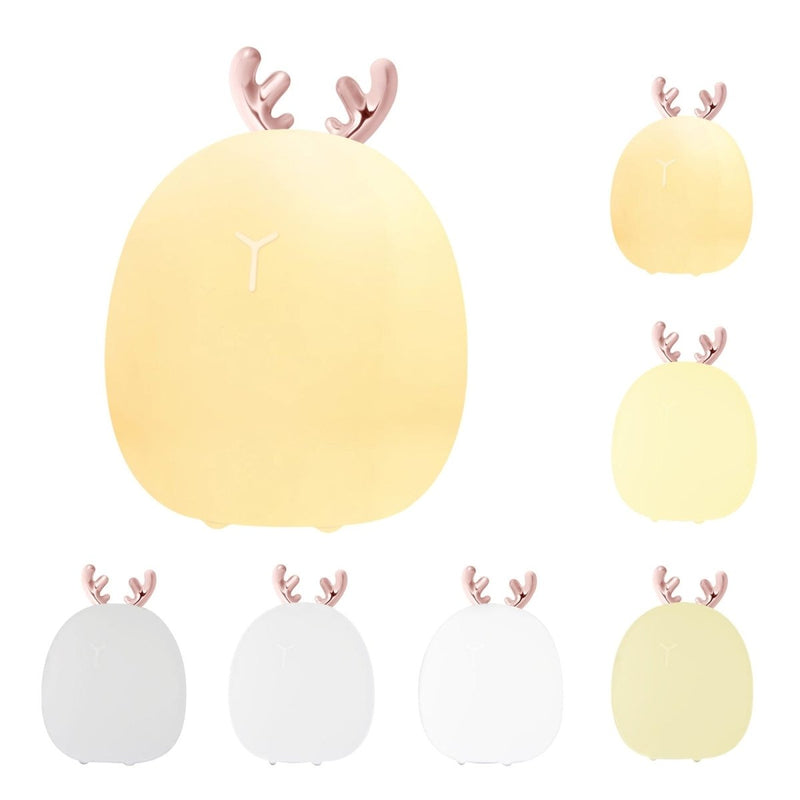 Baby Feeding, Adjustable, Creative, Rabbit, Elk Light, Silicone Light, - Nordavory