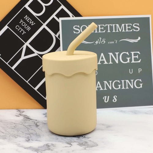 Baby Food Grade Silicone Straw Water Cup Training Leakproof Drop - Nordavory