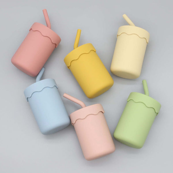 Baby Food Grade Silicone Straw Water Cup Training Leakproof Drop - Nordavory