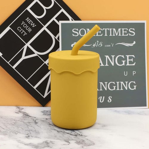 Baby Food Grade Silicone Straw Water Cup Training Leakproof Drop - Nordavory