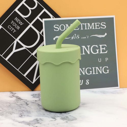 Baby Food Grade Silicone Straw Water Cup Training Leakproof Drop - Nordavory