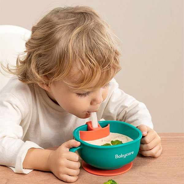Babycare 3 in 1 Baby Feeding Snack Soup Bowl with Straw Infant - Nordavory