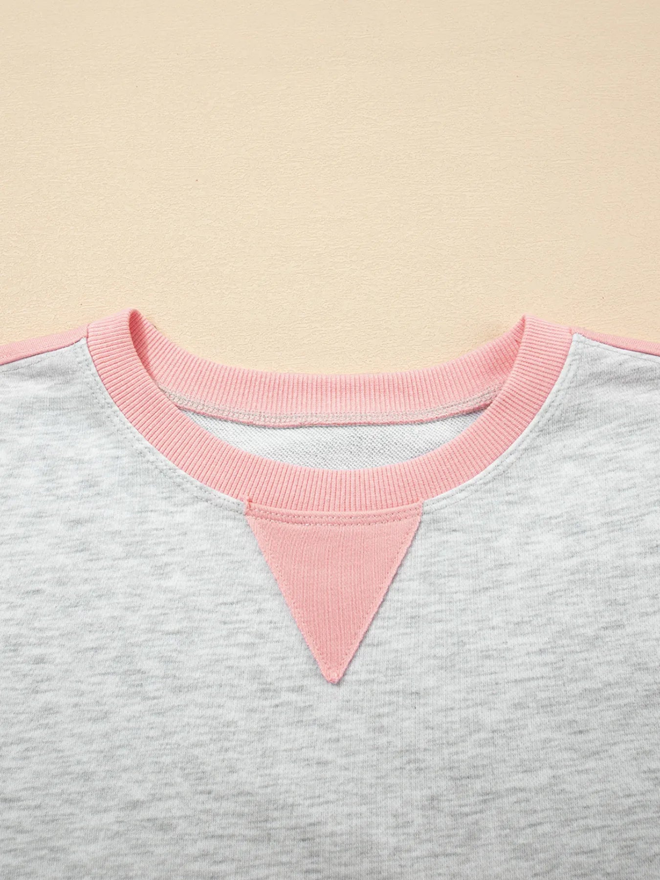 Color Block Long Sleeve Sweatshirt and Shorts Set-Nordavory