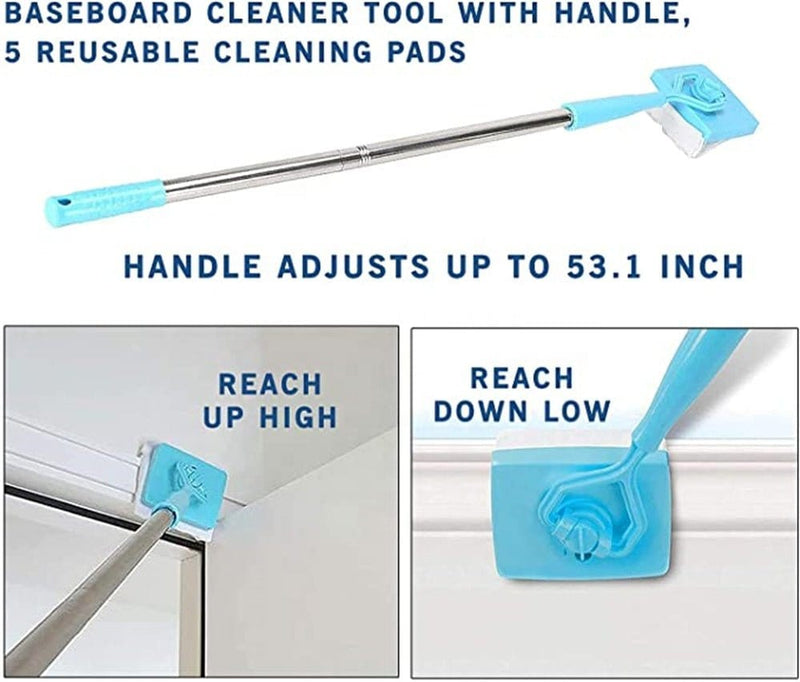 Baseboard Buddy Retractable Household Universal Cleaning Brush Mop Home & Garden nordavory
