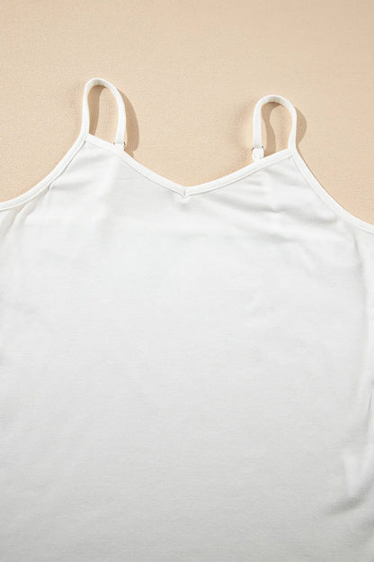 V-Neck Cami and Round Neck Short Sleeve Cover Up Set-Nordavory