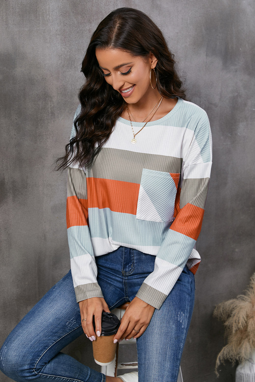 Wide Stripe Top with Pocket-Nordavory