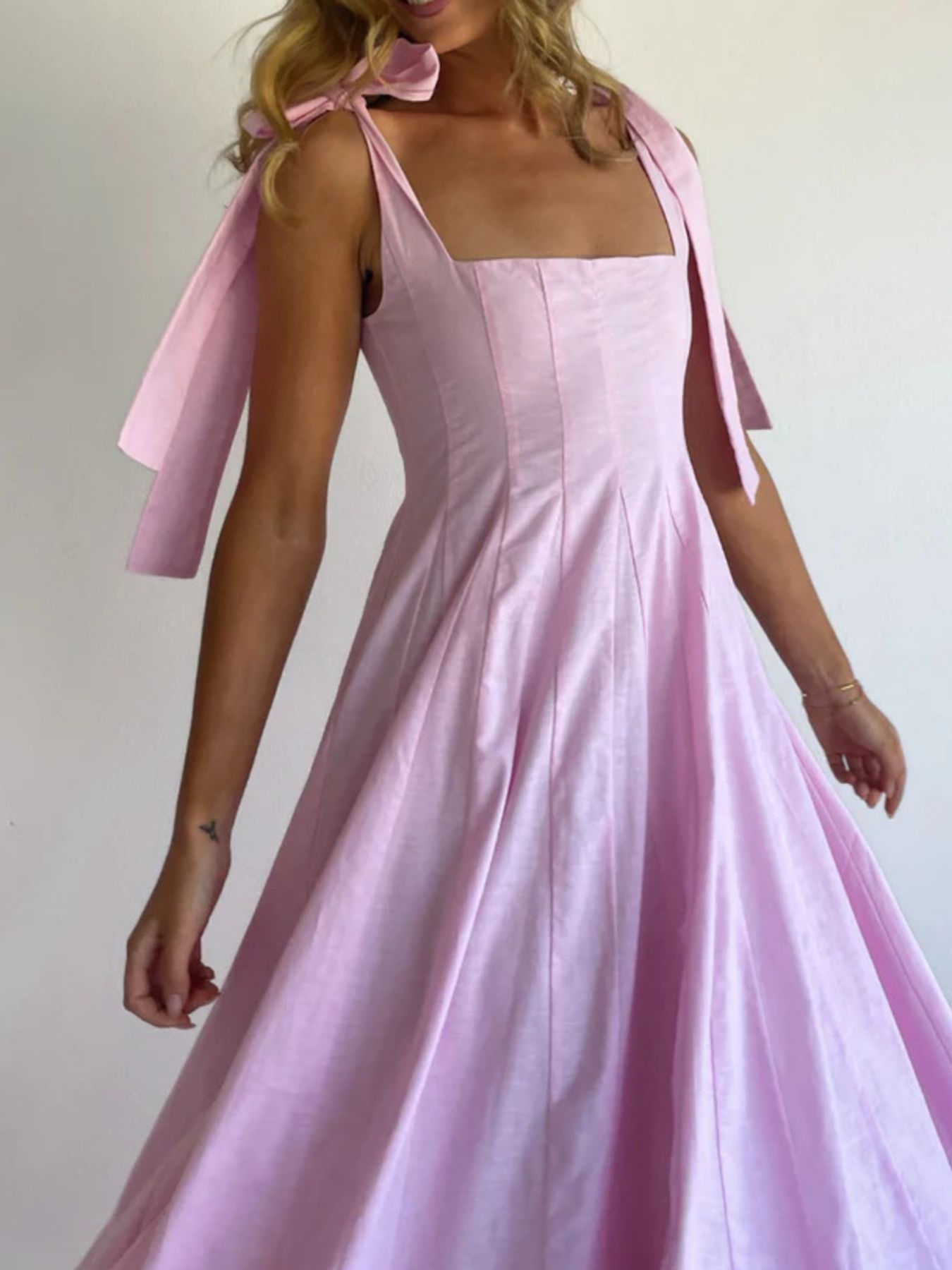 Gradient Tie Shoulder Maxi Dress-Nordavory