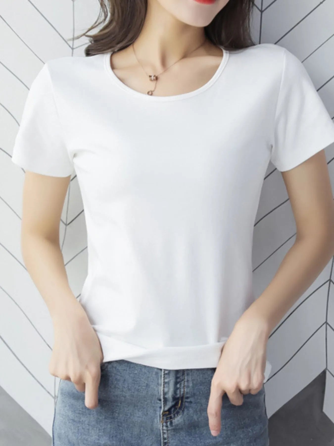 Round Neck Short Sleeve T-Shirt-Nordavory