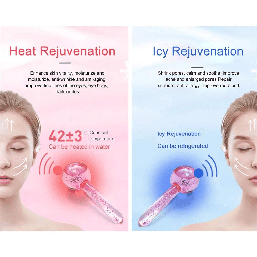 Beauty Ice Hockey Energy Crystal Globe Facial Massager - Nordavory