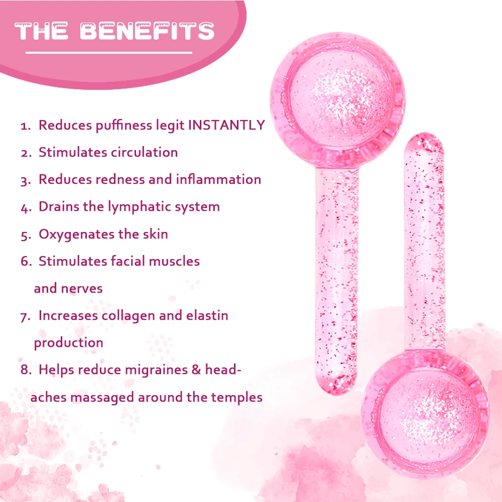 Beauty Ice Hockey Energy Crystal Globe Facial Massager - Nordavory