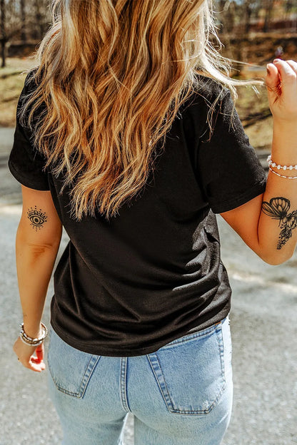 Graphic Round Neck Short Sleeve T-Shirt-Nordavory