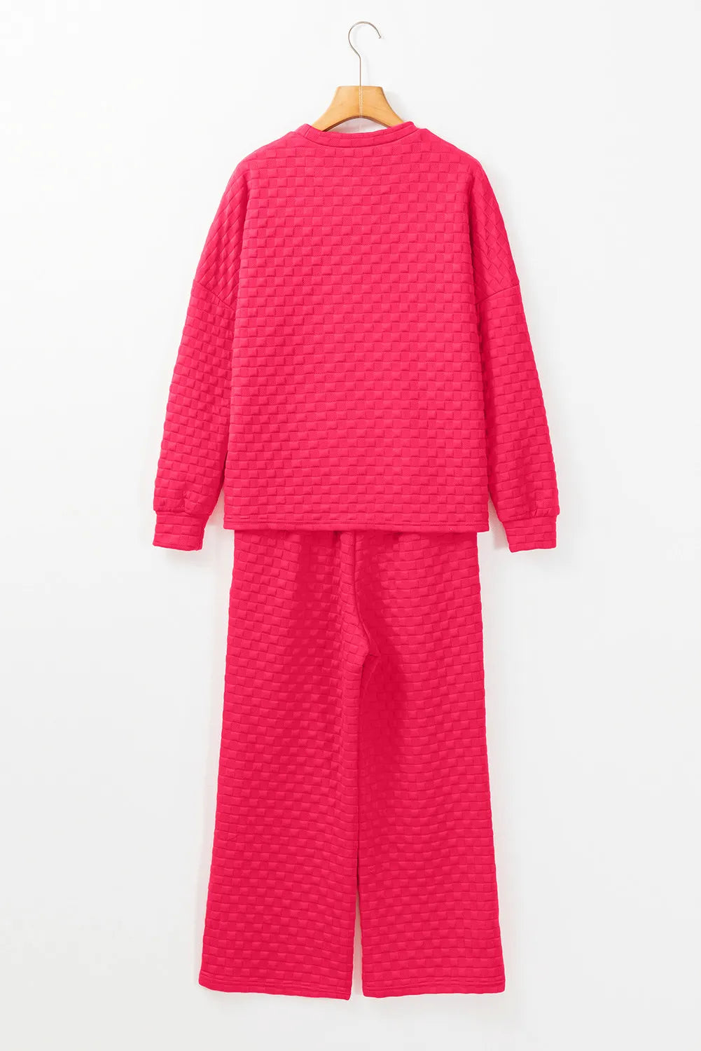 High-Low Round Neck Top and Pants Set-Nordavory