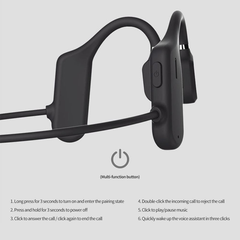 Bone Conduction Headphones Bluetooth Wireless Sports Earphone Audio & Video nordavory