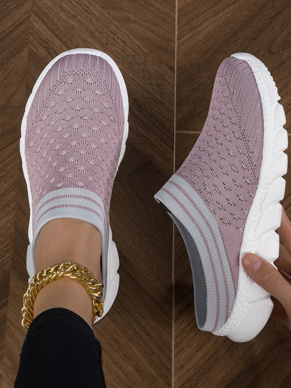 Breathable Mesh Slip-On Sneakers-Nordavory
