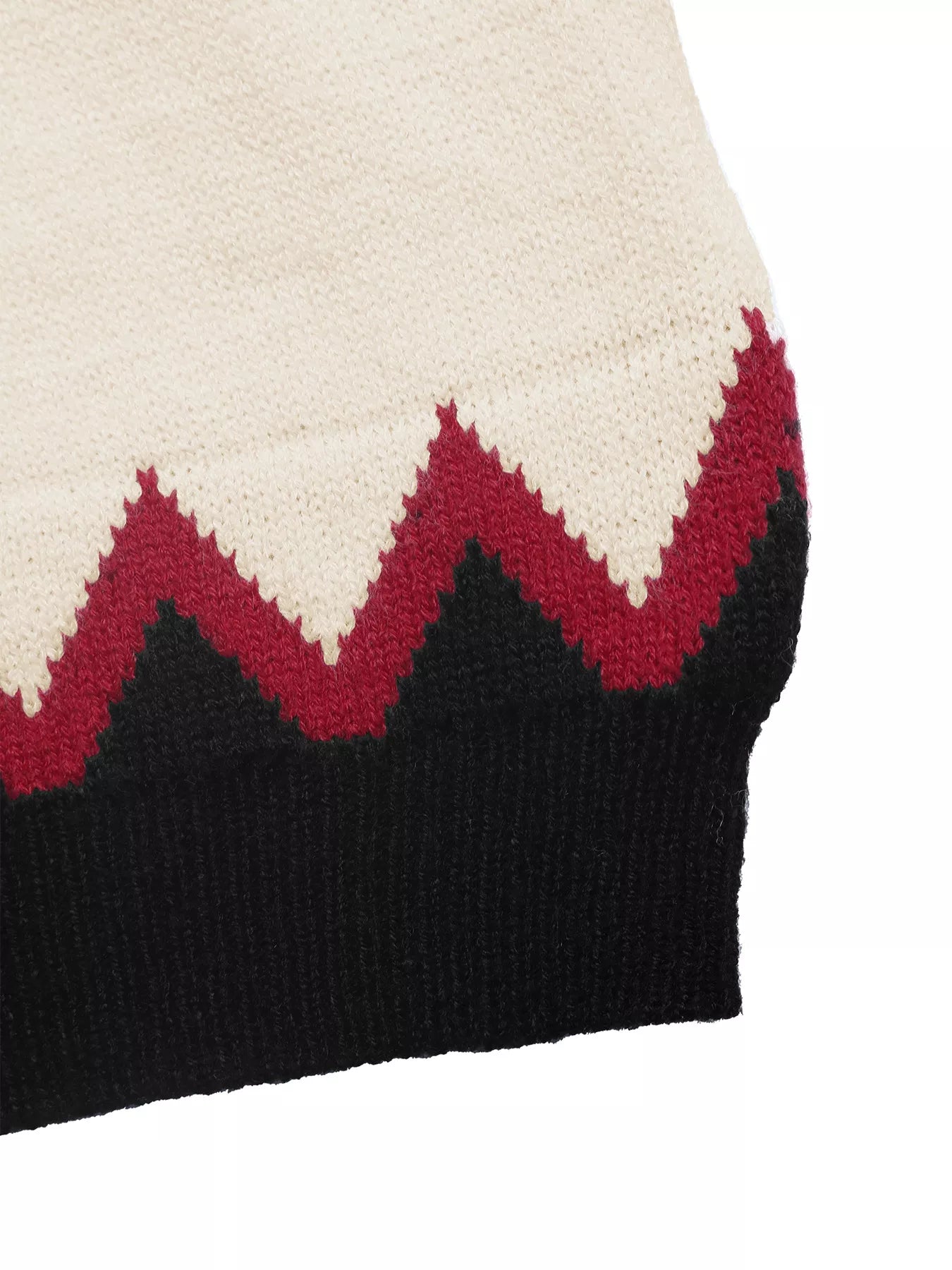 Chevron Pattern Long Sleeve Sweater-Nordavory
