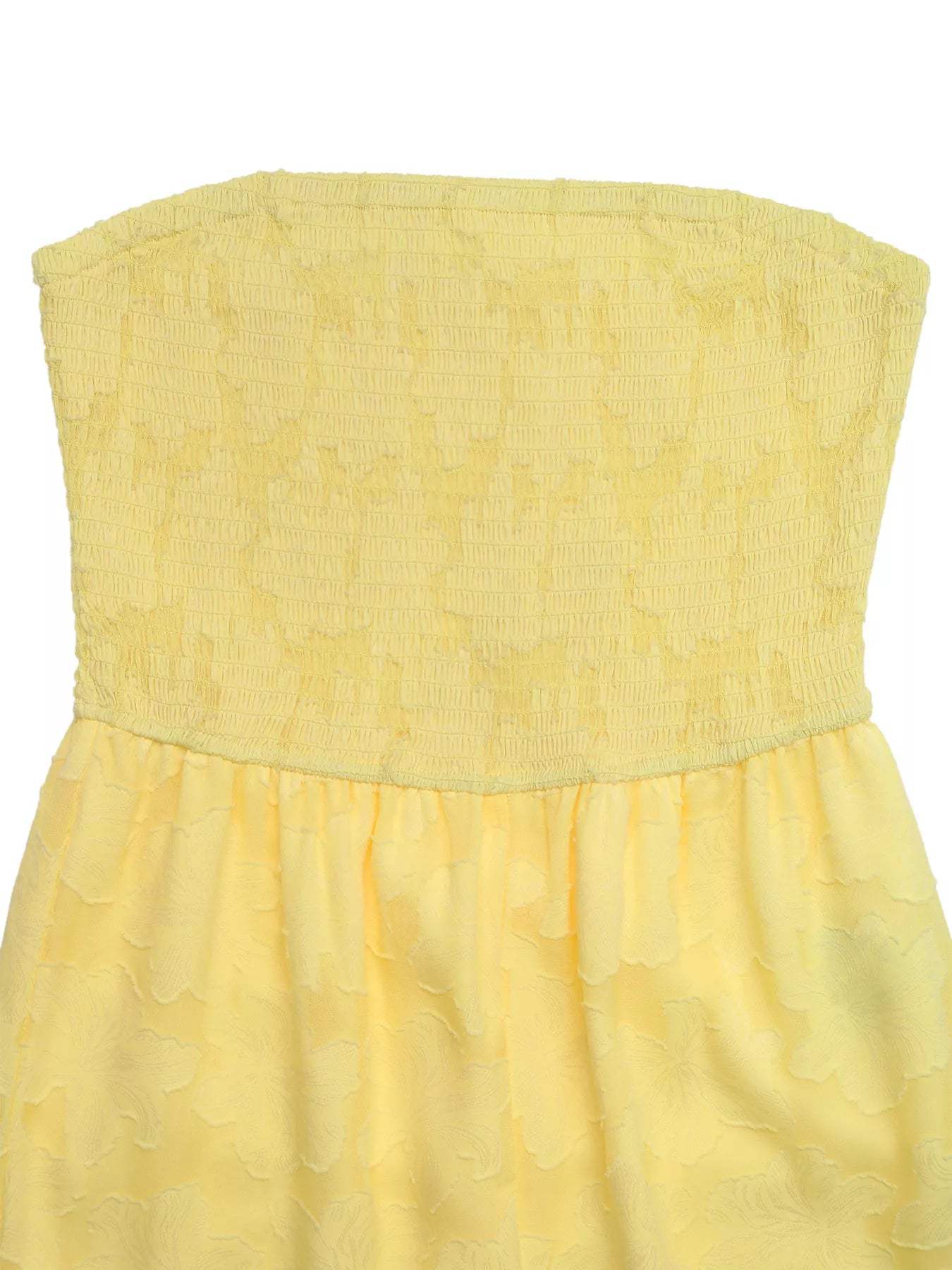 Lace Smocked Tube Jumpsuit-Nordavory