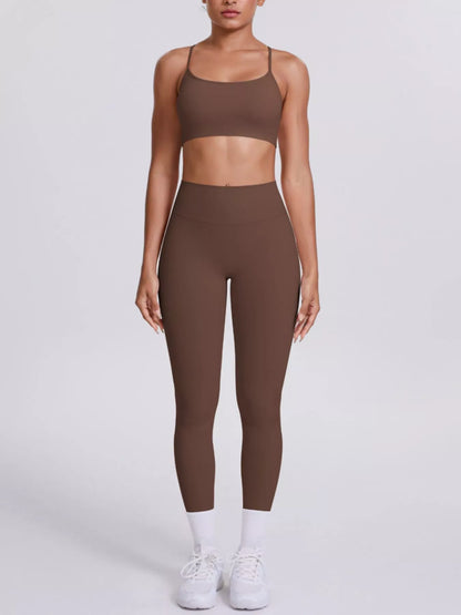 Criss-Cross Back Cami and Leggings Active Set – image 17