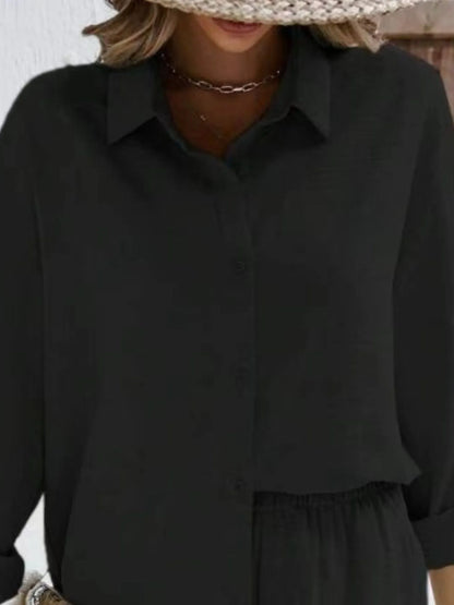 Button Down Shirt and Shorts Set-Nordavory