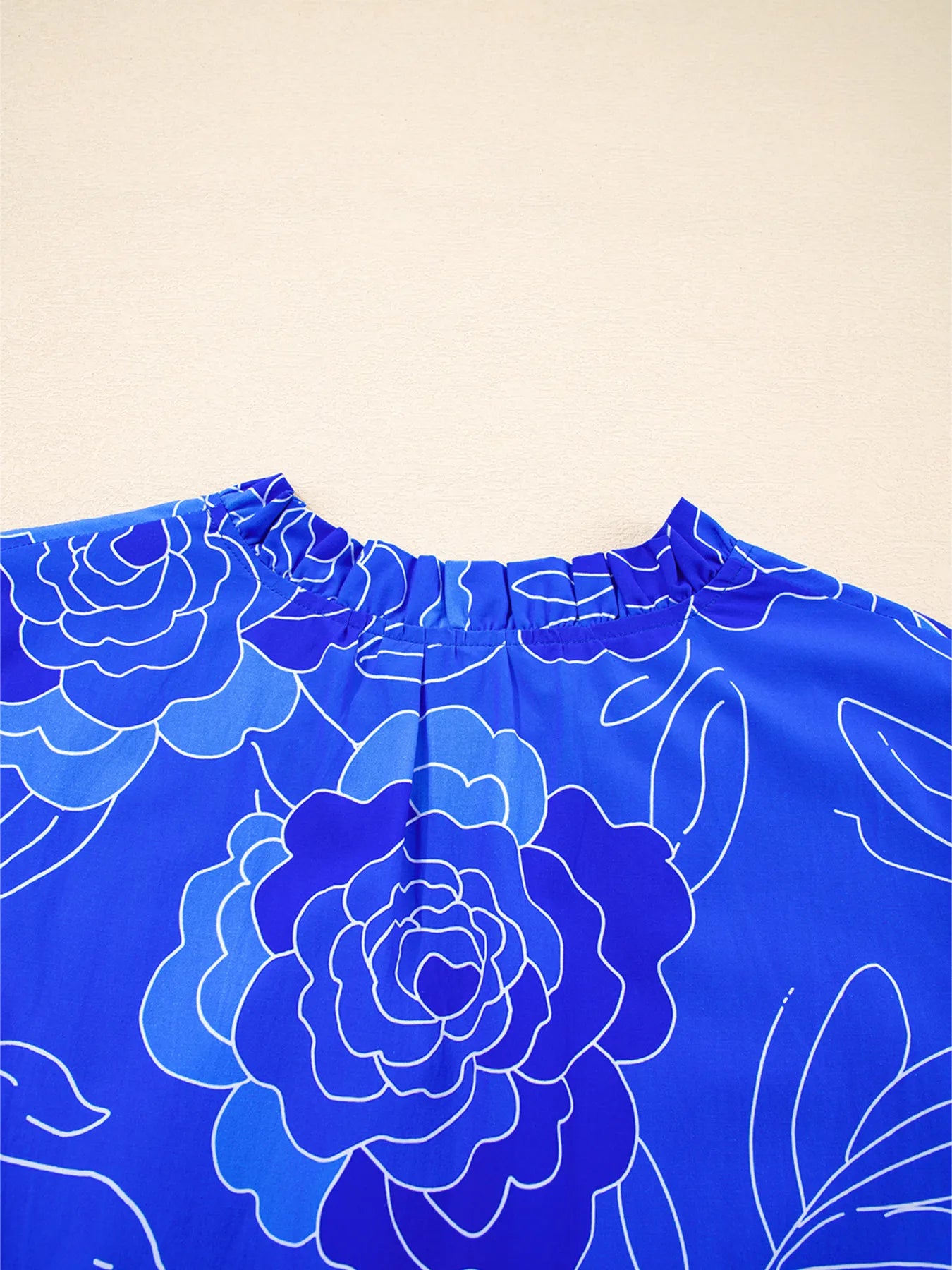 Ruffled Hem Short Sleeve Flowy Mini Dress-Nordavory