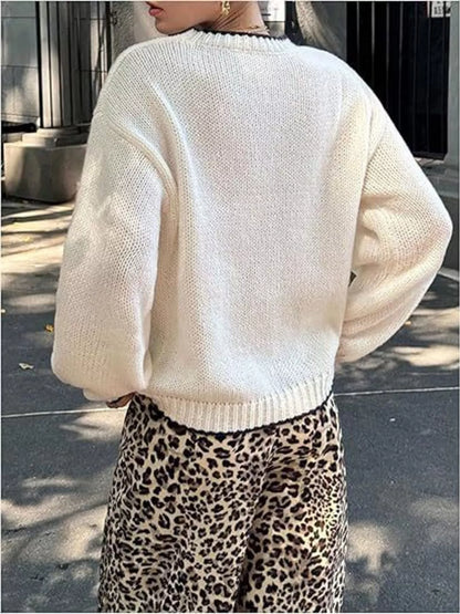 Lobster Round Neck Dropped Shoulder Sweater-Nordavory
