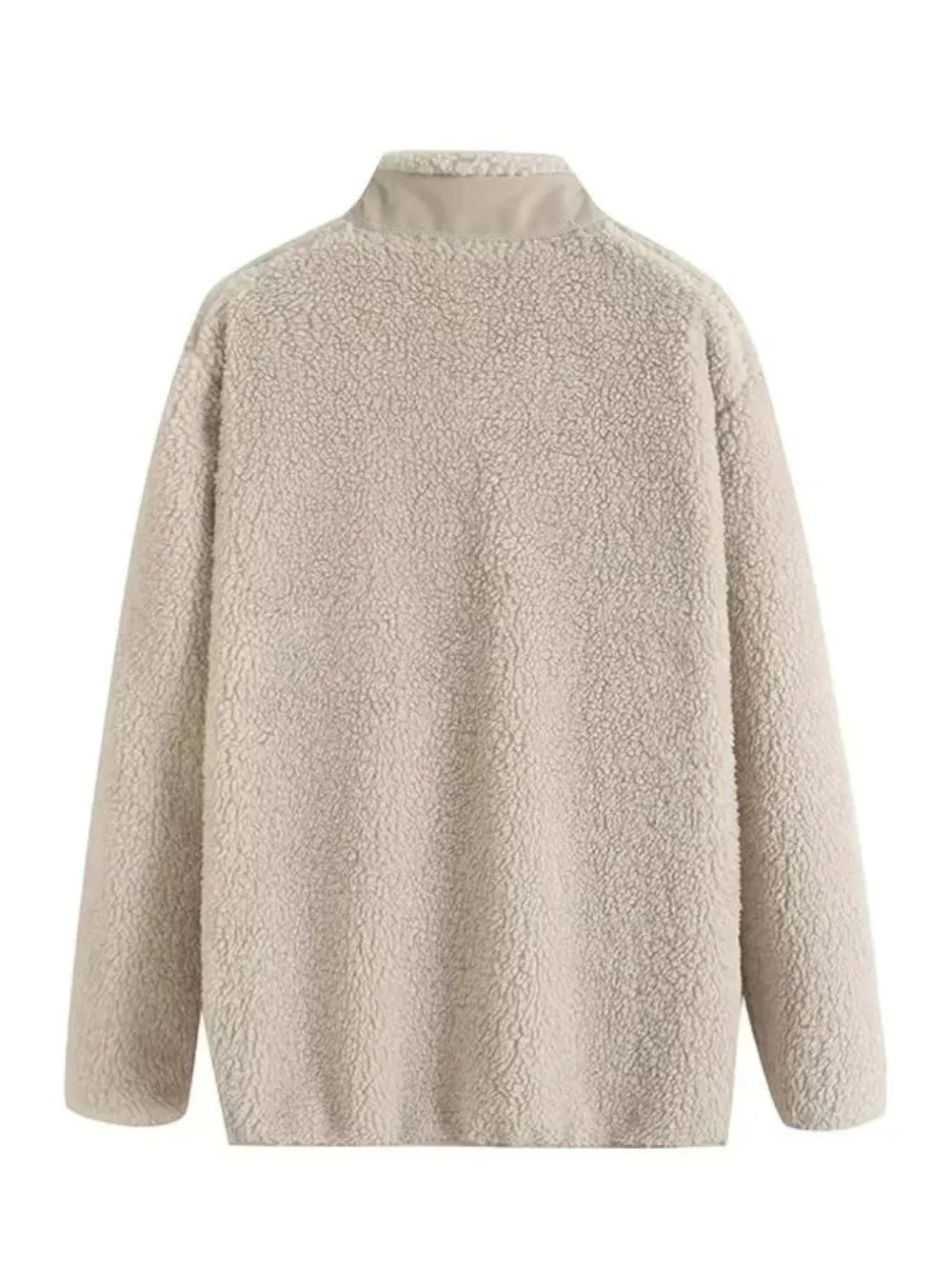 Zip Up Long Sleeve Plush Jacket-Nordavory