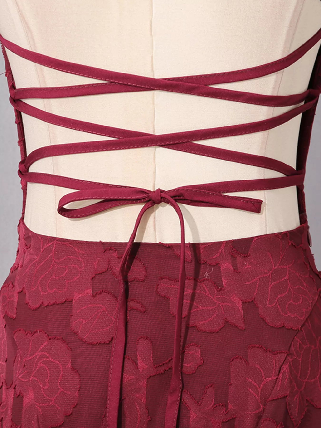Lace Spaghetti Strap Maxi Dress-Nordavory
