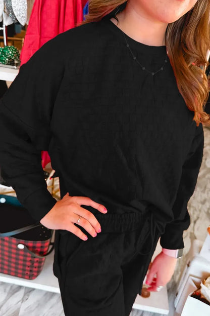 High-Low Round Neck Top and Pants Set-Nordavory