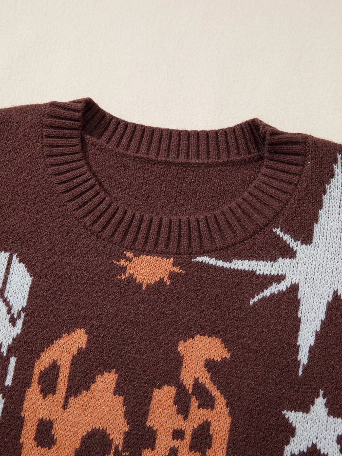 Cowgirl Round Neck Casual Sweater-Nordavory