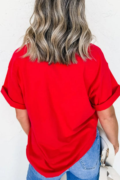 Patriotic USA Bow Graphic T-Shirt-Nordavory