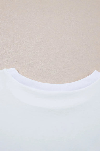 Loose Half Sleeve Hi Low Hem T Shirt-Nordavory