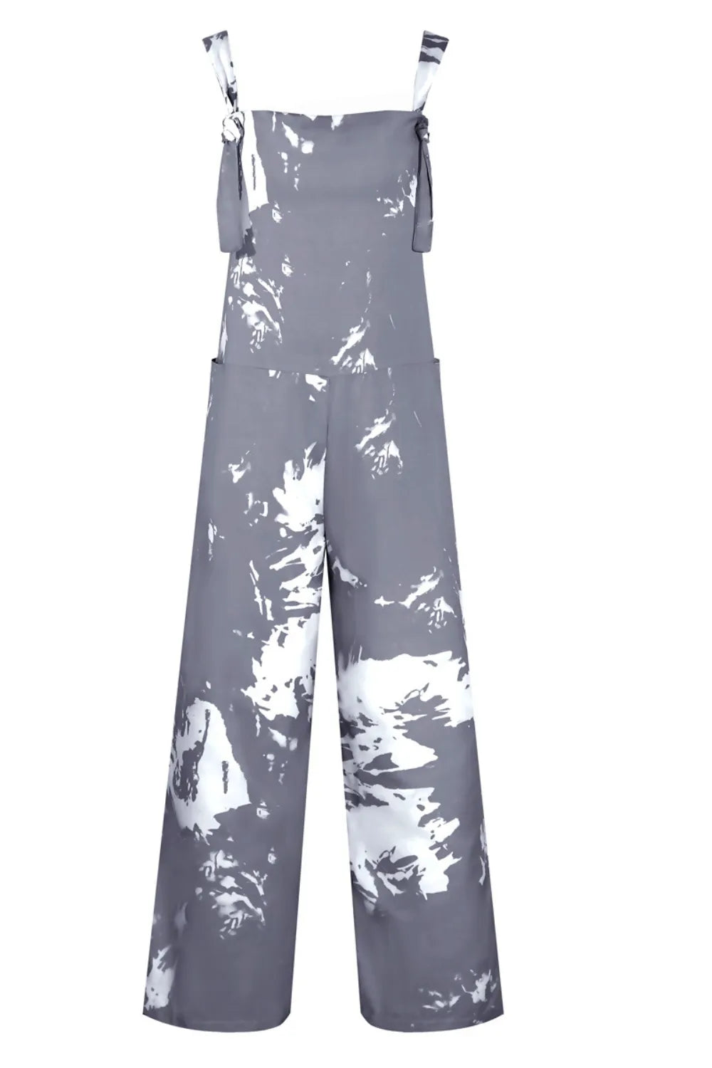 Pocketed Tie-Dye Wide Strap Overalls-Nordavory