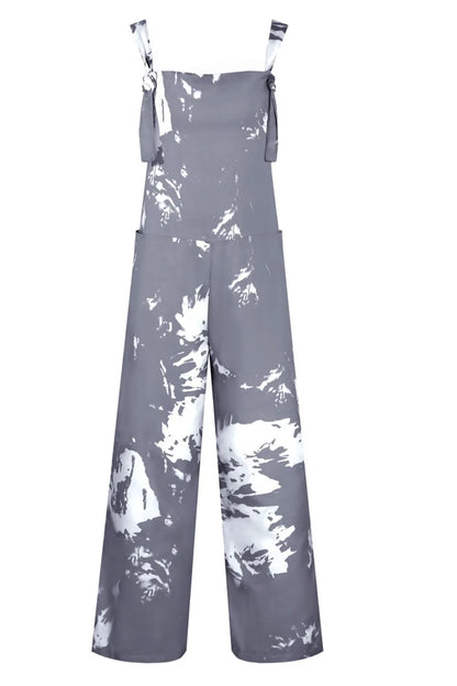 Pocketed Tie-Dye Wide Strap Overalls-Nordavory