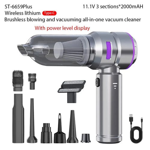 Car Vacuum Cleaner Wireless Mini Handheld Strong Suction Cleaning - Nordavory