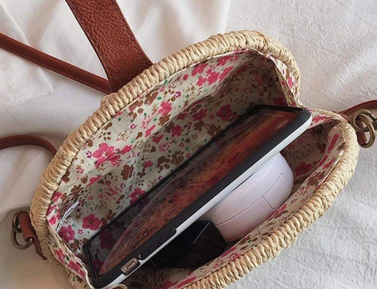 Casual Mini Oval Straw Crossbody Bag Handbags nordavory