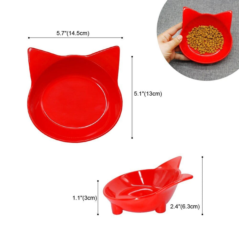 Cat Dog Feeding Bowl Cat Puppy Food Dish Container Pets nordavory