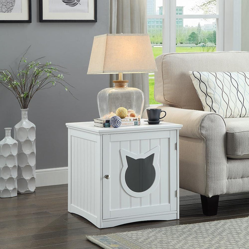 Cat House Side Table, Nightstand Pet House, Litter Box Enclosure - Nordavory
