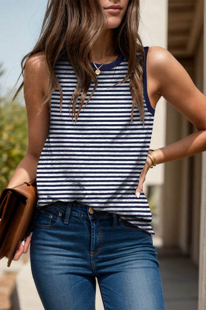 Printed Round Neck Tank-Nordavory