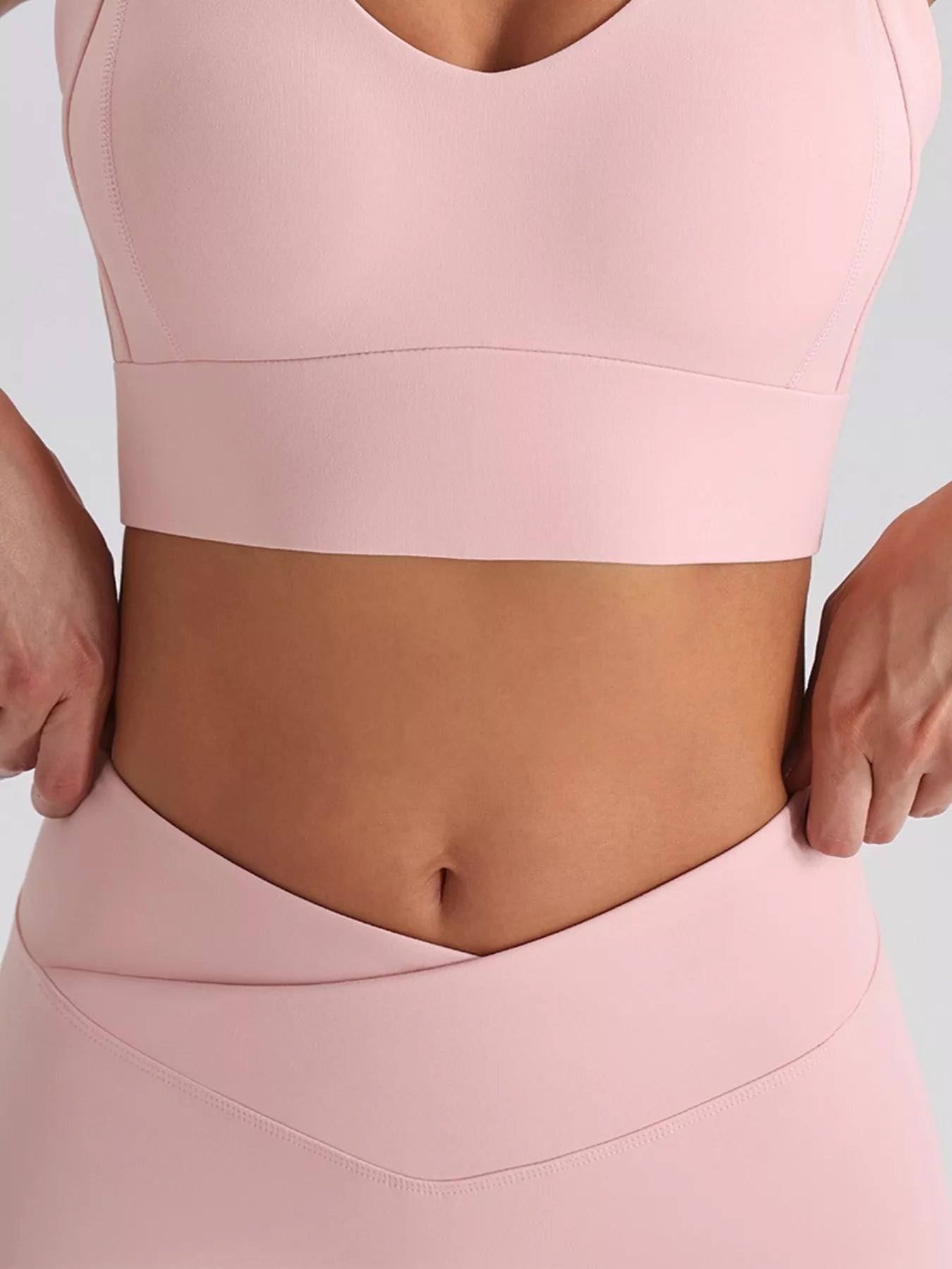Seamless Criss-Cross V-Neck Tank and Leggings Active Set – image 21