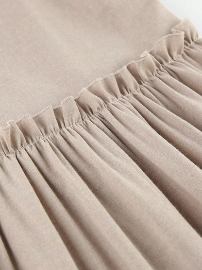 Frill Tied-Shoulder Cotton Mini Dress – image 10