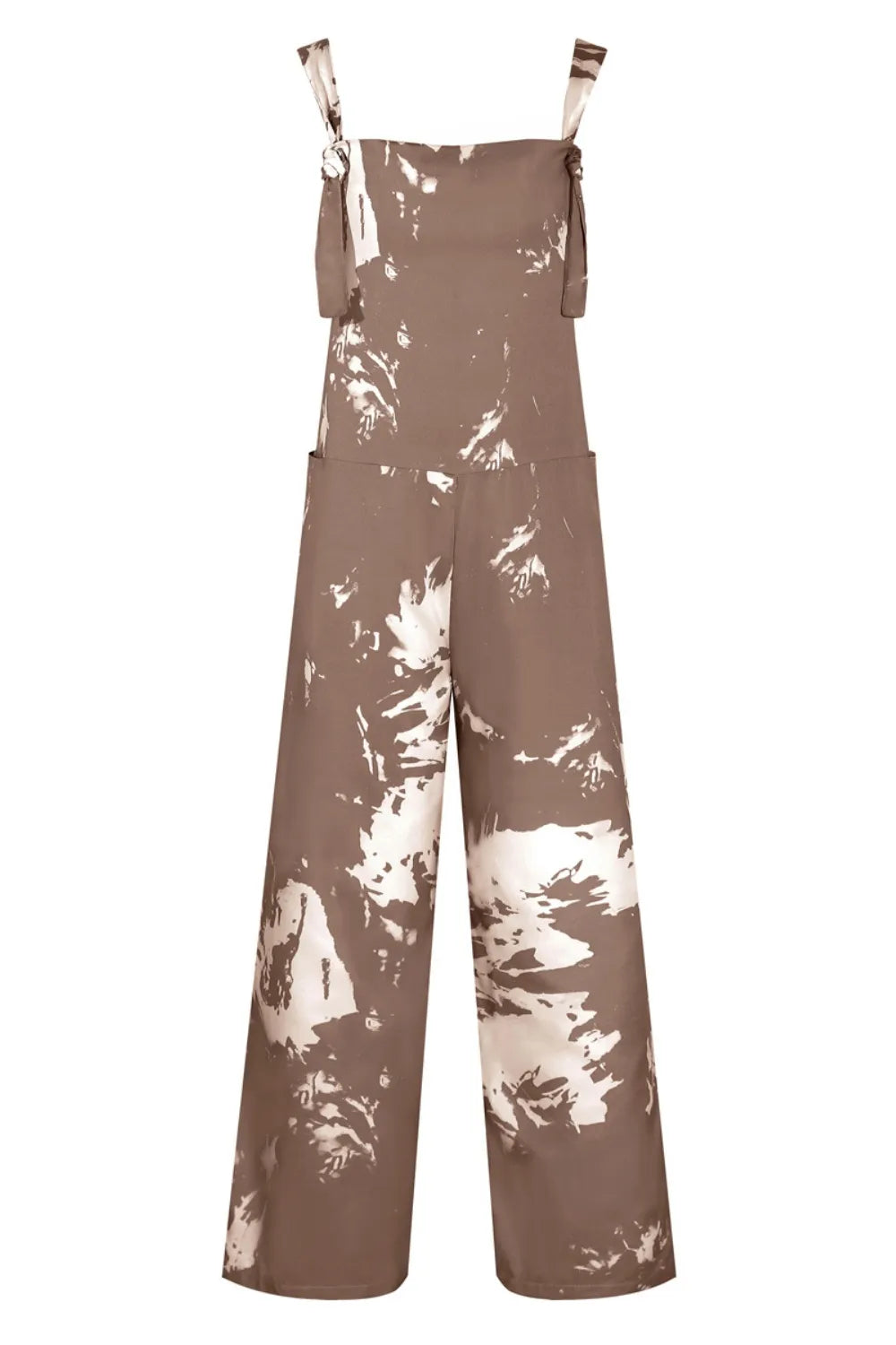 Pocketed Tie-Dye Wide Strap Overalls-Nordavory