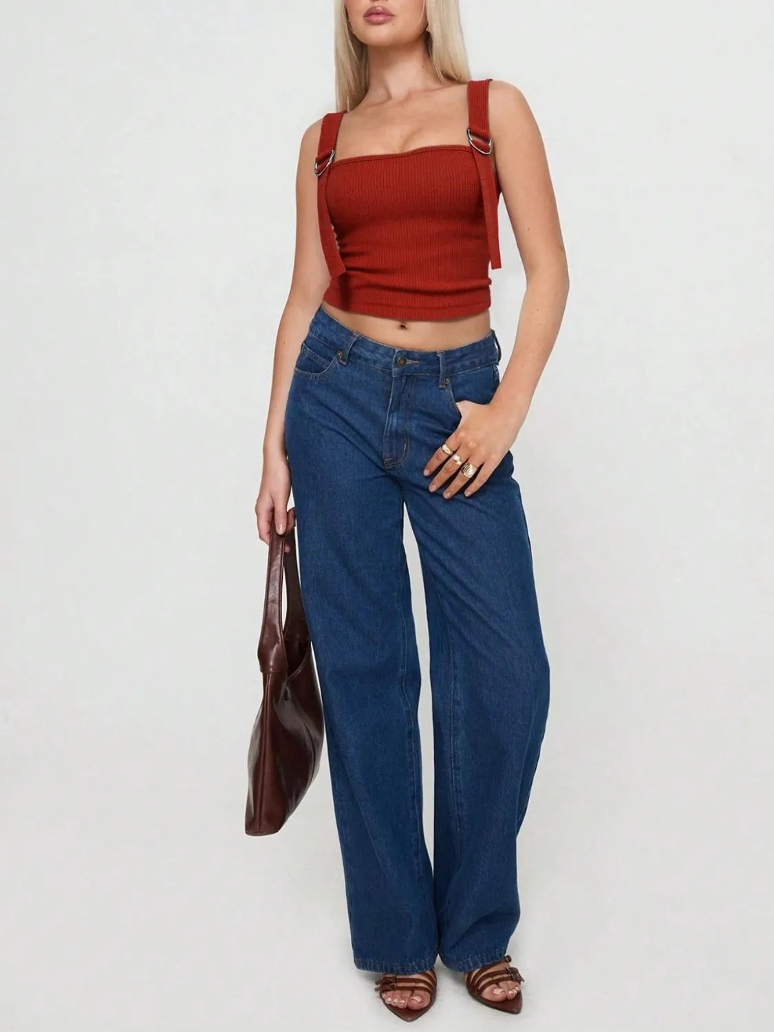 Square Neck Wide Strap Tank-Nordavory